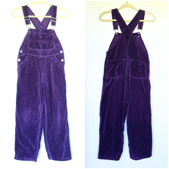 girls purple overalls